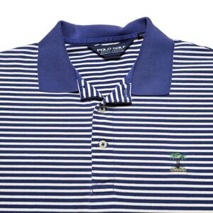 Rare Vintage Polo Ralph Lauren Golf Shirt Pima‎ Cotton Palm Tree Mens M Striped